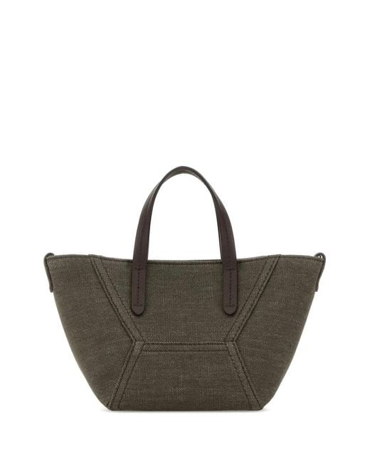 Brunello Cucinelli Brown Fabric Handbag