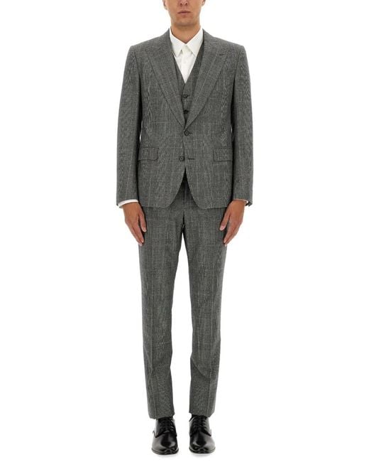 Dolce & Gabbana Gray Dolce & Gabbana Virgin Wool Suit for men