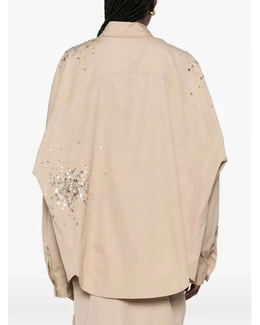 Dries Van Noten Natural "Casia" Embroidered Shirt