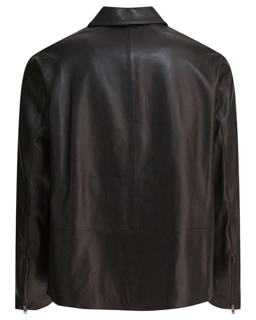 Vince Black Lamb Skin Jacket for men
