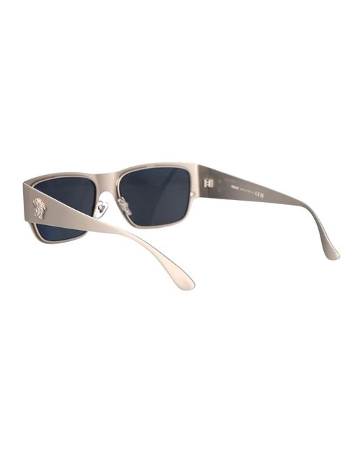 Versace Blue Metal Frame Sunglasses