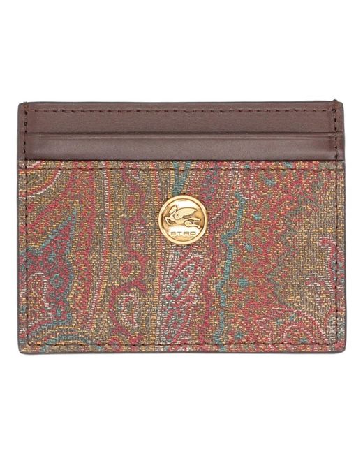 Etro Brown Portacarte "Paisley"