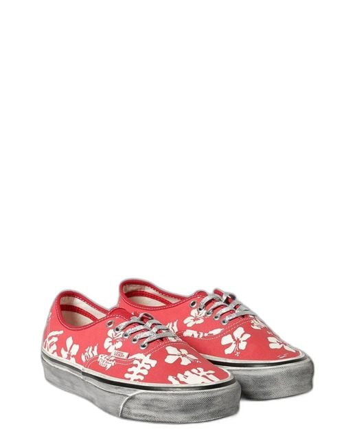 Vans Pink Canvas Rubber Flat Shoes