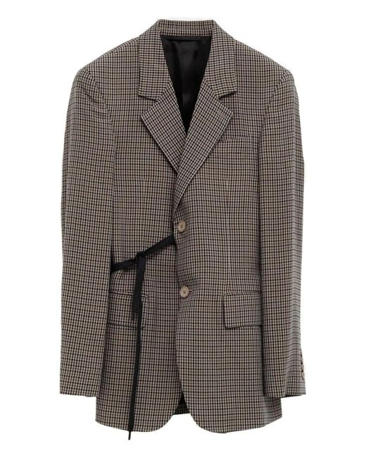 Balenciaga Brown Tailored Wrap Blazer