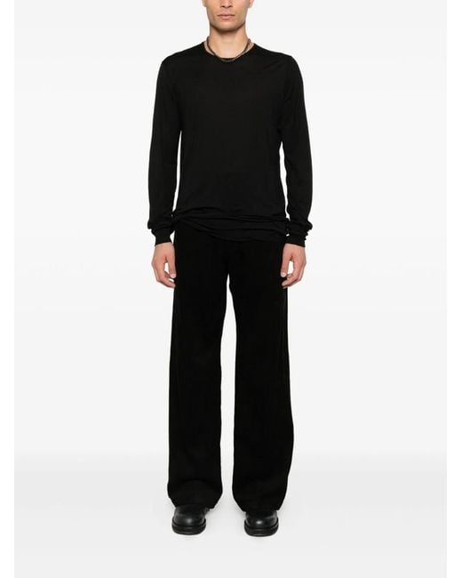 Rick Owens Black Longsleeved Tshirt for men