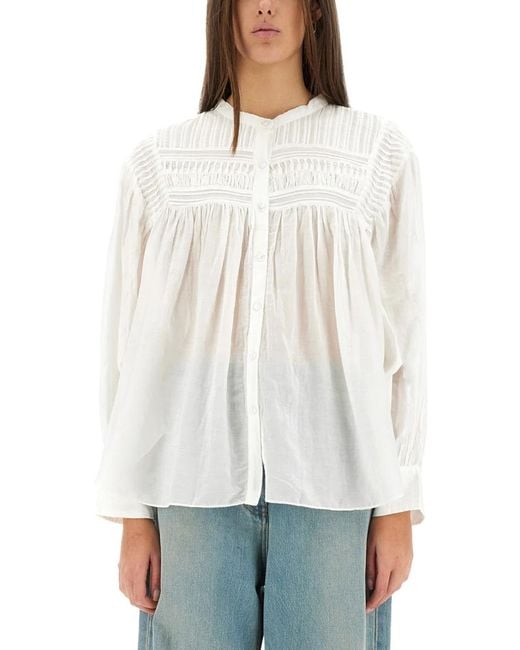 Isabel Marant White Isabel Marant Etoile Camicia Plalia
