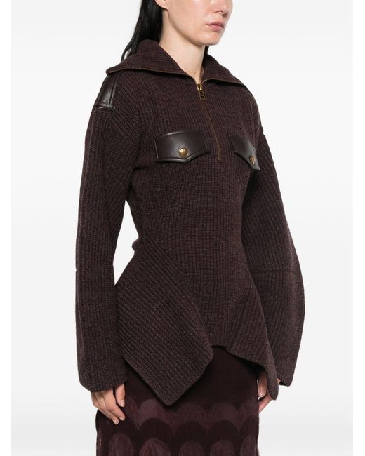 Zimmermann Brown Valiant Wool Sweater