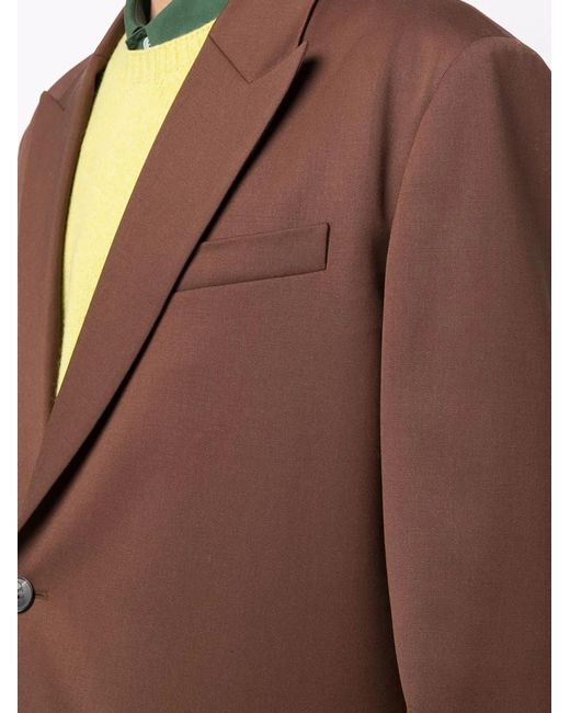 Valentino Brown Giacca 2 Bottoni for men