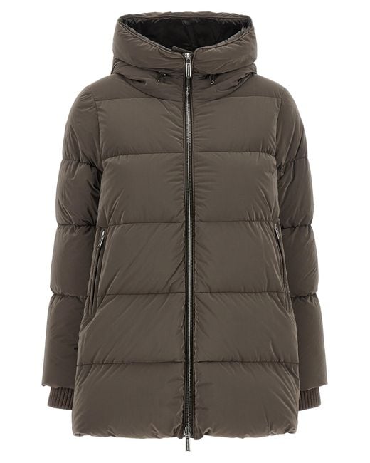 Moorer Brown Wool Full-Length Jacket
