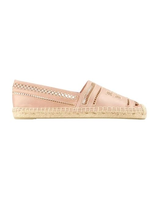 Tory Burch Pink Open Weave Espadrilles