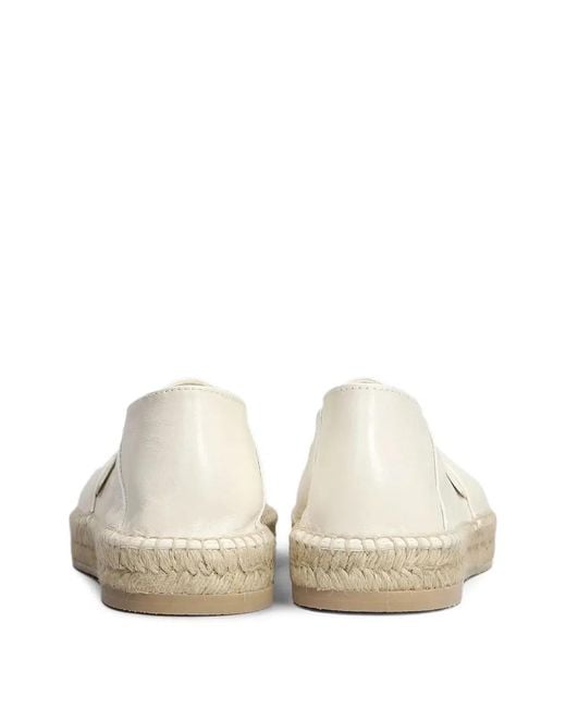 AMI White Leather Espadrilles for men
