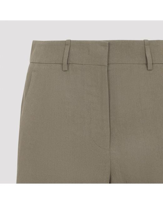 Giorgio Armani Gray Smoky Quartz Linen Trousers