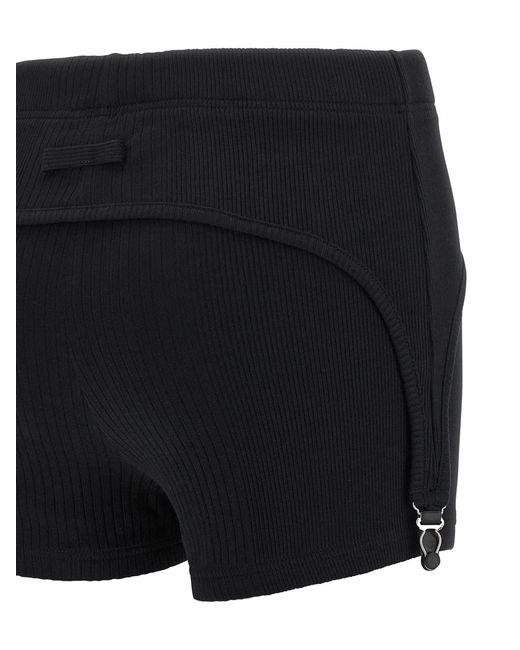 Jean Paul Gaultier Black 'The Garter' Shorts