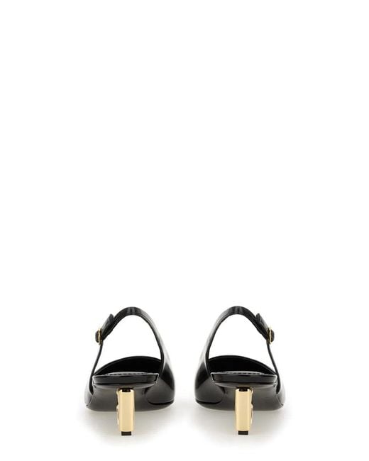 Dolce & Gabbana Black Dolce & Gabbana Patent Leather Slingback
