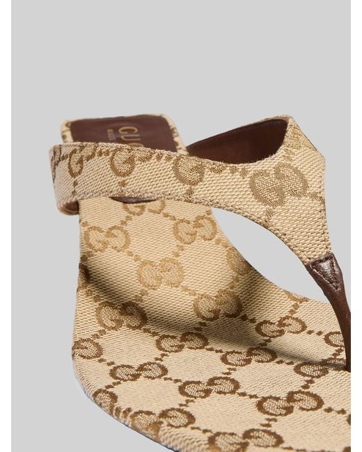 Gucci Natural Vittoria Thong Sandals