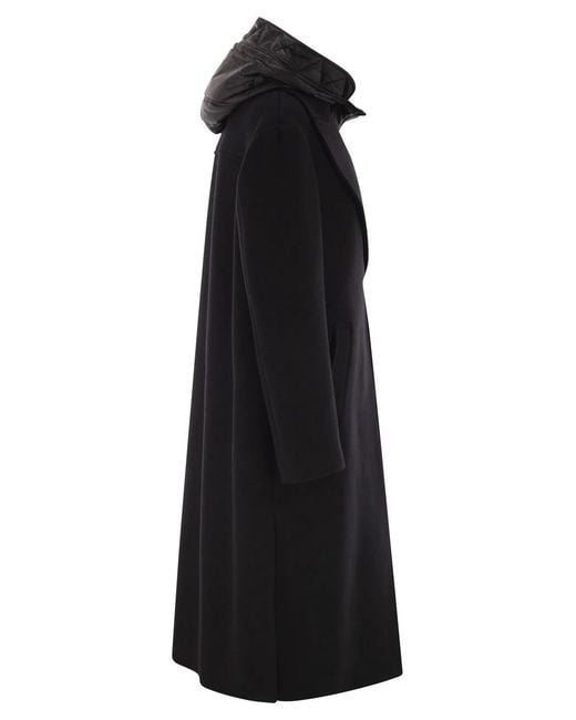 Fay Black Double Front Coat