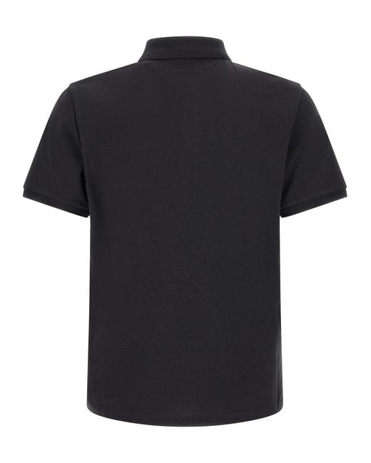 Moncler Black Logo Patch Polo Shirt for men