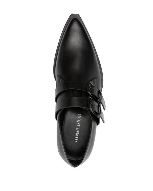 Ann Demeulemeester Black Bowie Double Monk Strap Shoes