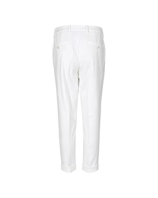 GTA White Virgin Wool Silk Linen Cashmere Trousers for men