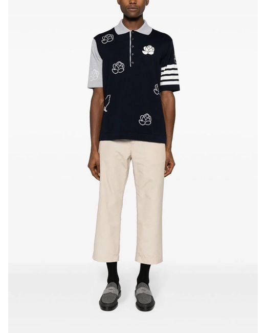 Thom Browne Natural Tailored Cropped Straight Trousers for men