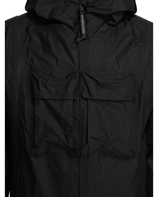C P Company Black C.P.Company "Metropolis Transformable" Technical Jacket for men