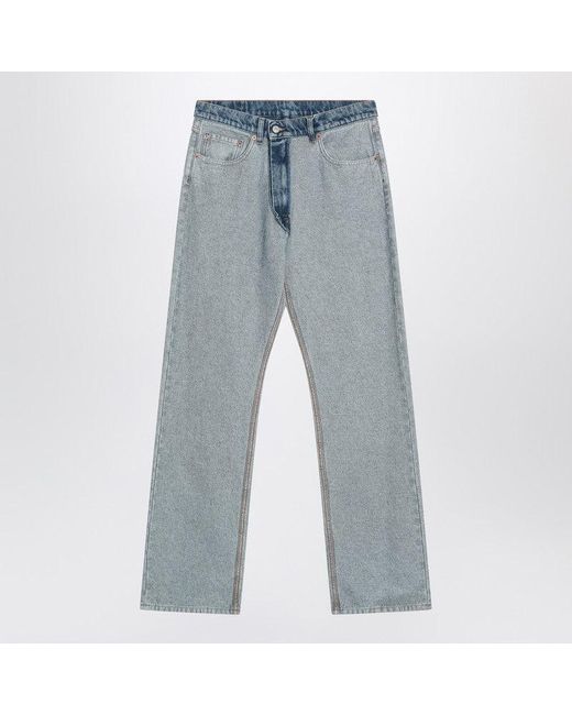 MM6 by Maison Martin Margiela Blue Two-Tone Washed Jeans for men