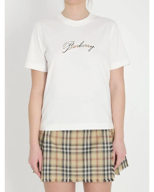 Burberry White Chalk Frankie T-Shirt
