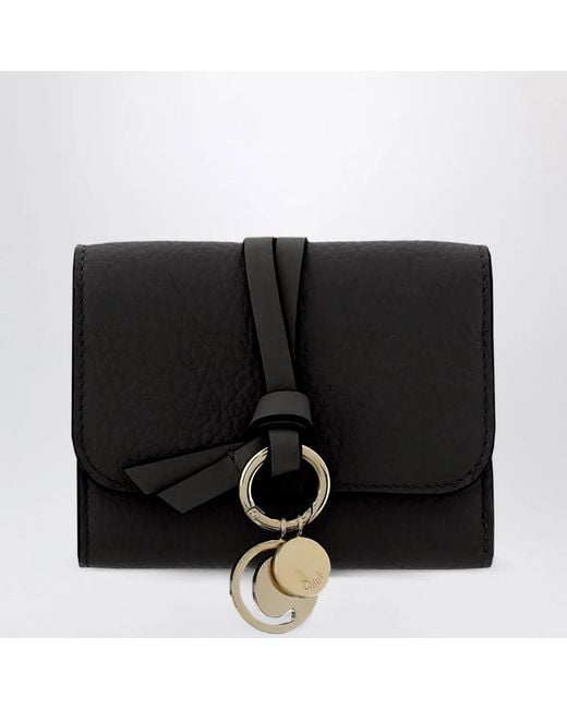 Chloé Black Mini Alphabet Trifold Wallet