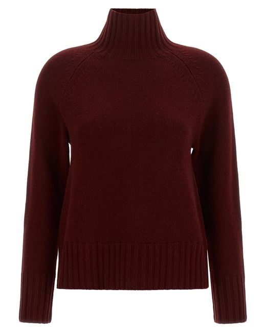 Max Mara Red Max Mara 'S 'Mantova' High Neck Sweater