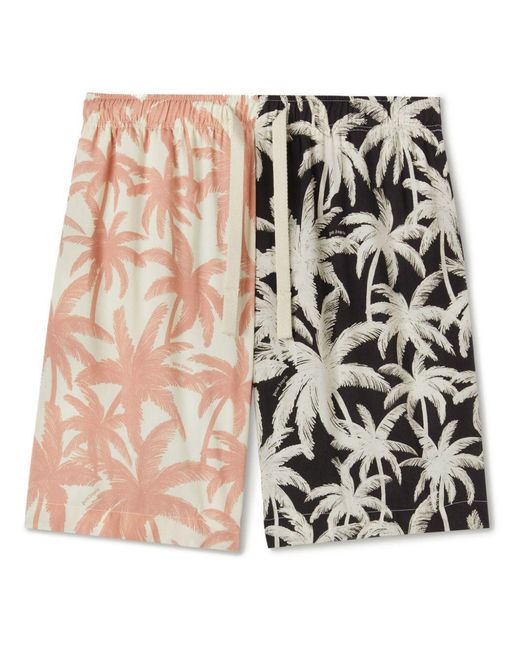 Palm Angels Multicolor Patchwork Palms Shorts for men