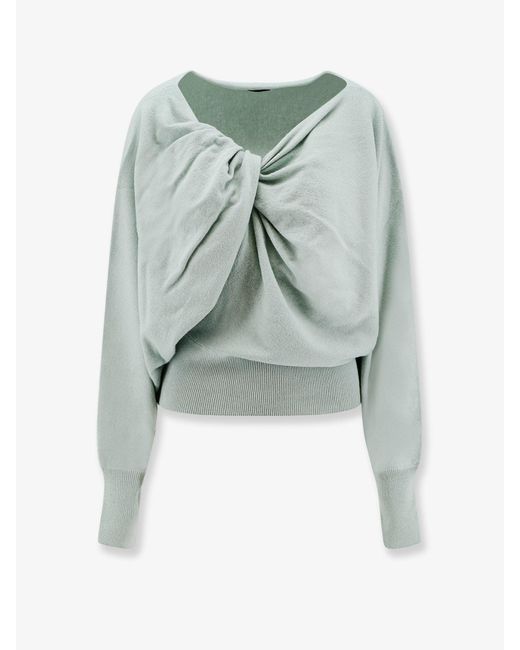 Alberta Ferretti Blue Wool, Silk And Cashmere Sweater
