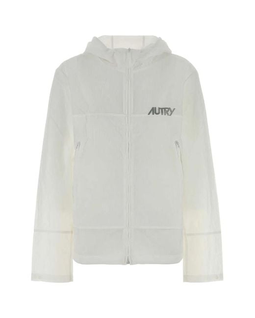 Autry White Ripstop Full Zip Jacket
