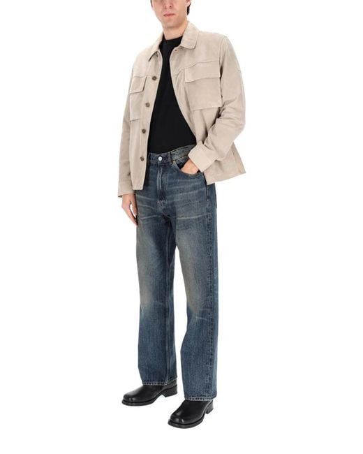 Belstaff Natural Solid Shirt Collar Jacket for men