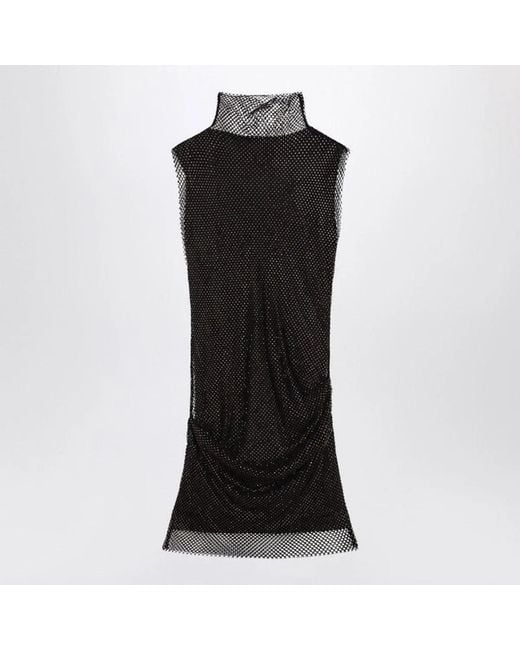 Max Mara Black Mesh Mini Dress By