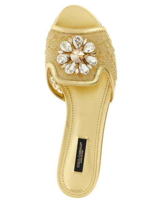 Dolce & Gabbana White Dolce & Gabbana 'Taormina' Sandals