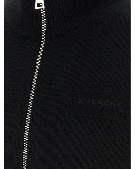 Givenchy Black Wool-Blend Cardigan for men