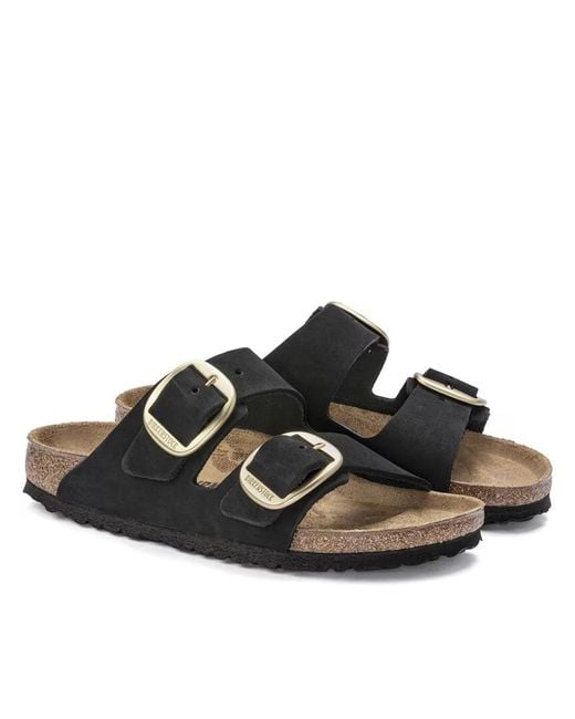 Birkenstock Black Arizona Big Buckle Nubuck