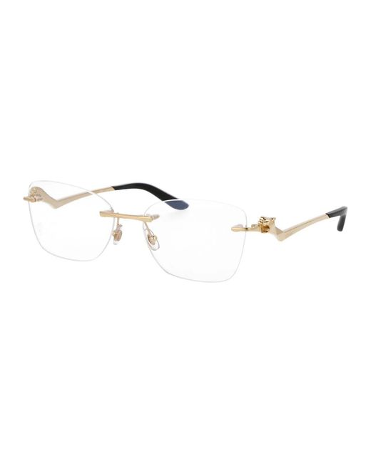 Cartier Metallic Eyeglasses Ct0120O 001 Transparent/17/145