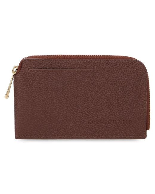 Longchamp Purple Leather Wallet