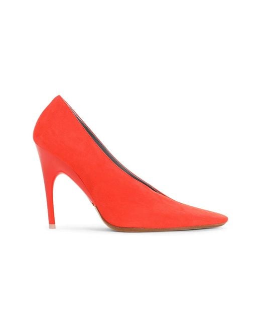 Balenciaga Red Tangerine Duchesse Pumps