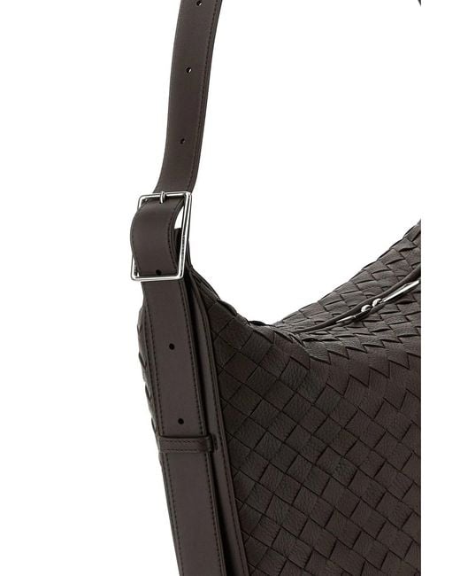 Bottega Veneta Black Leather Traveler Handbag for men