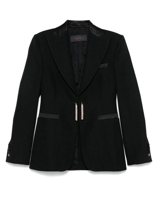 Max Mara Black Wool Single-Breasted Jacket