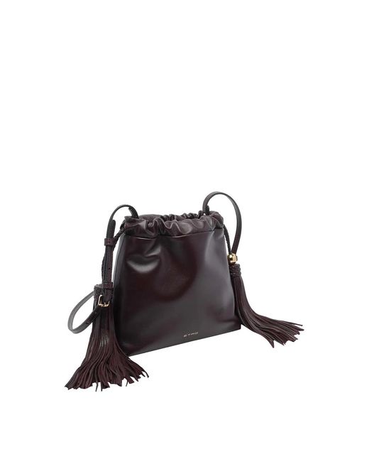 Etro Black Bordeaux Mini Kalispera Crossbody Bag
