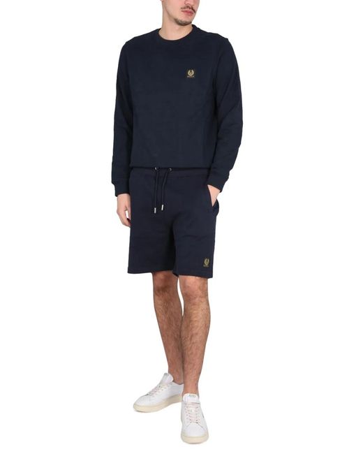 Belstaff Blue Sweatshirt With Logo for men