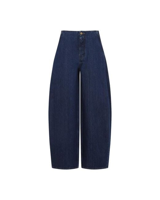 Jil Sander Blue Medium Denim Wide Leg Denim Pants