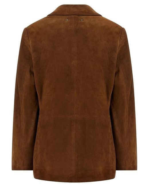 Golden Goose Deluxe Brand Brown Lamb Leather Jacket Clothing