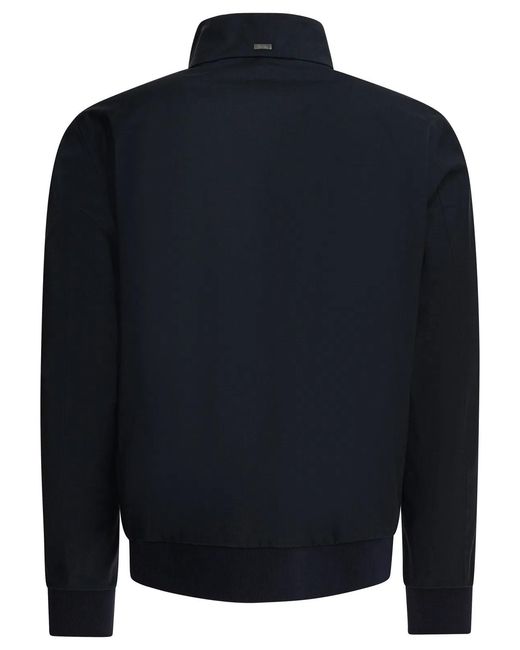 Herno Blue Virgin Wool Jacket for men