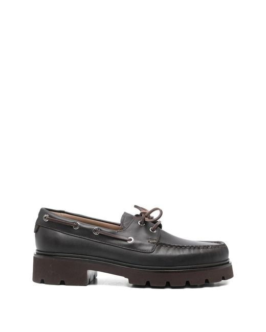 Gianvito Rossi Gray Calf Leather Shoes for men