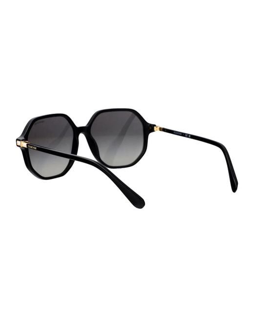 Swarovski Black Acetate Sunglasses