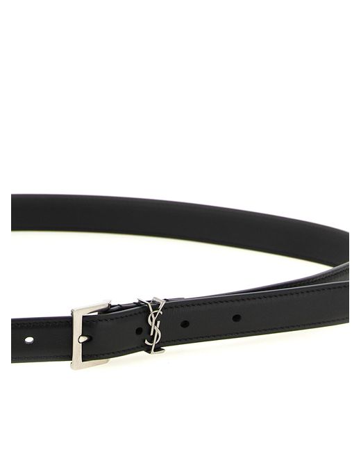 Saint Laurent Black 'Cassandre' Belt for men